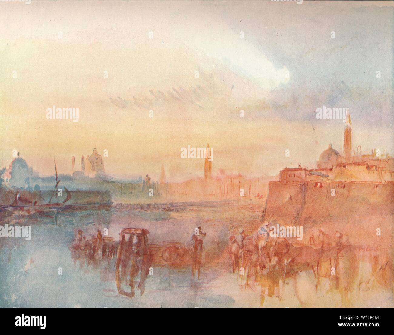 "Venise : le salut de S. Giorgio Maggiore', 1909. Artiste : JMW Turner. Banque D'Images