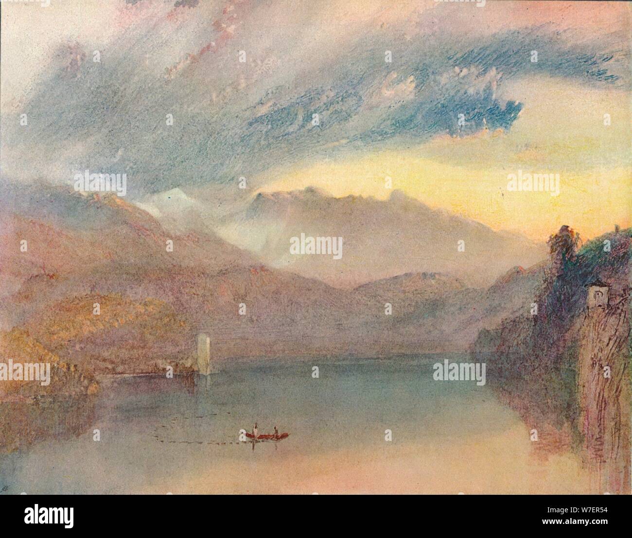 'Un lac Suisse', 1909. Artiste : JMW Turner. Banque D'Images