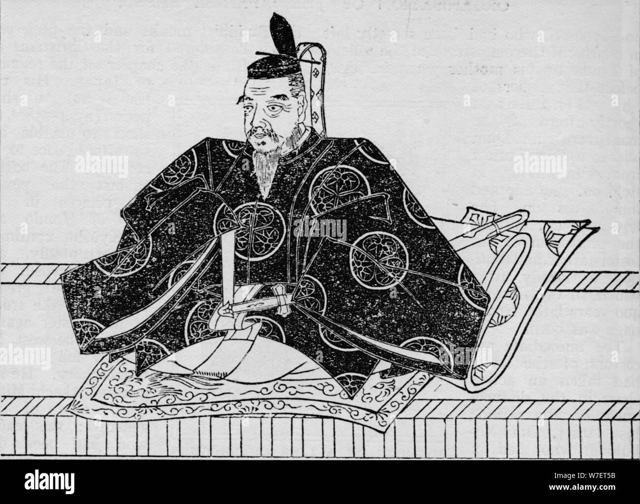 Le shogun Tokugawa Ieyasu, le plus grand dirigeant du Japon dans la paix et la guerre, 1907. Artiste : Inconnu. Banque D'Images