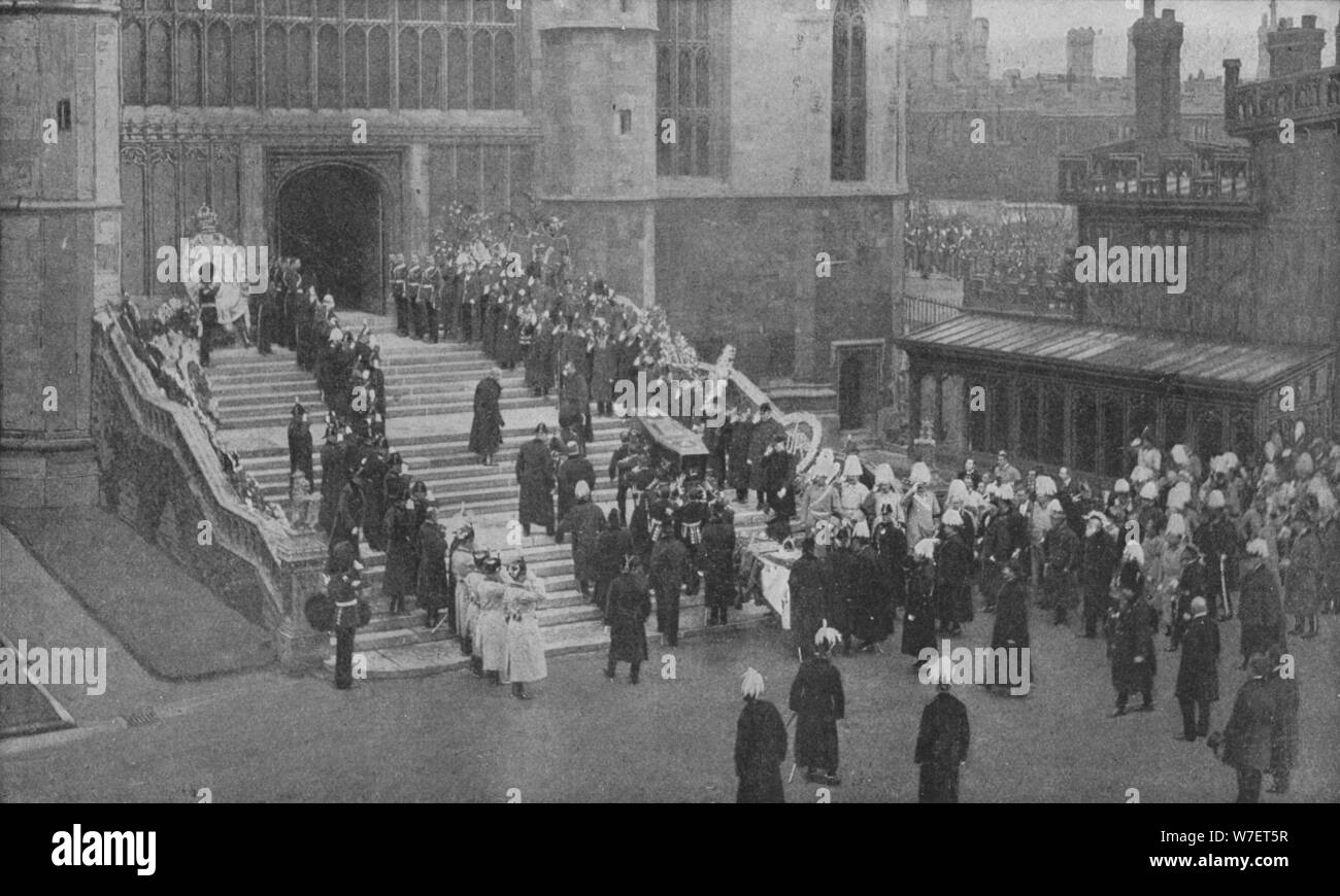 Les funérailles de la reine Victoria, 1901 (1909). Artiste : Inconnu. Banque D'Images