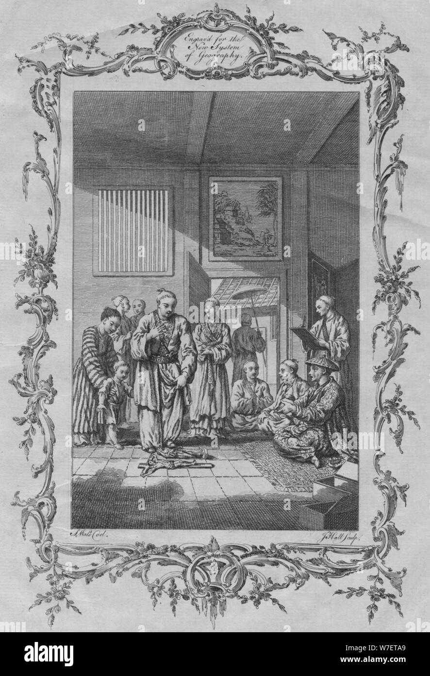 'Acte de piétinement sur les images de notre Sauveur et la Vierge Marie', 1765. Artiste : John Hall. Banque D'Images
