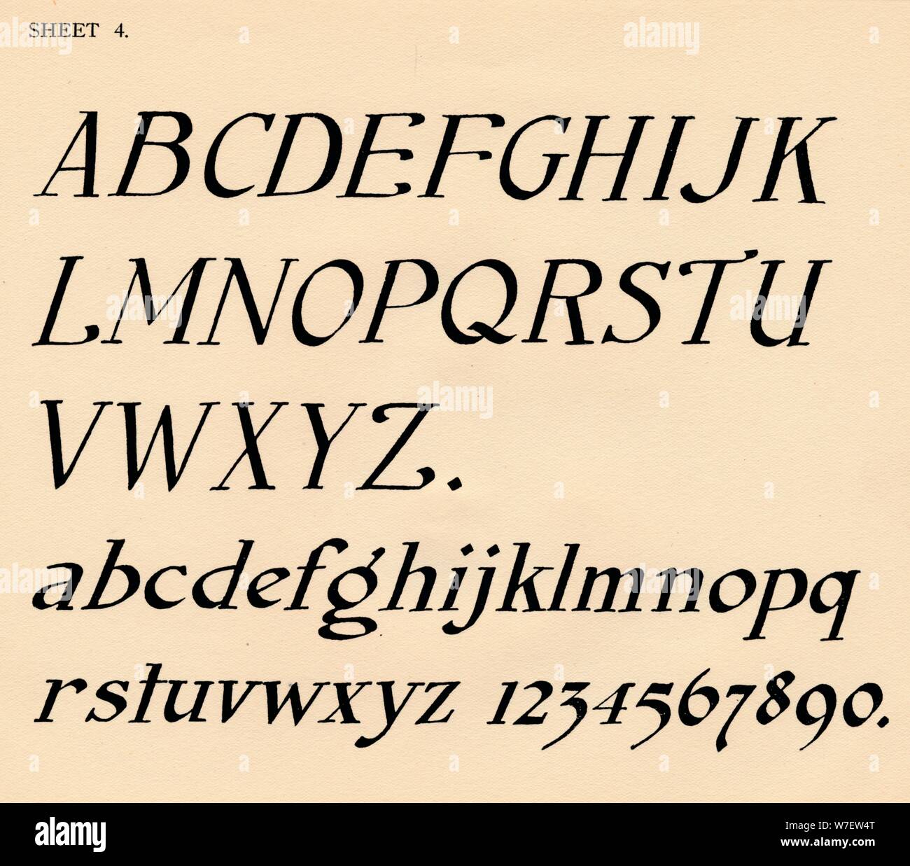 Feuille 4, à partir d'un portefeuille d'Alphabets, 1929. Artiste : Inconnu. Banque D'Images