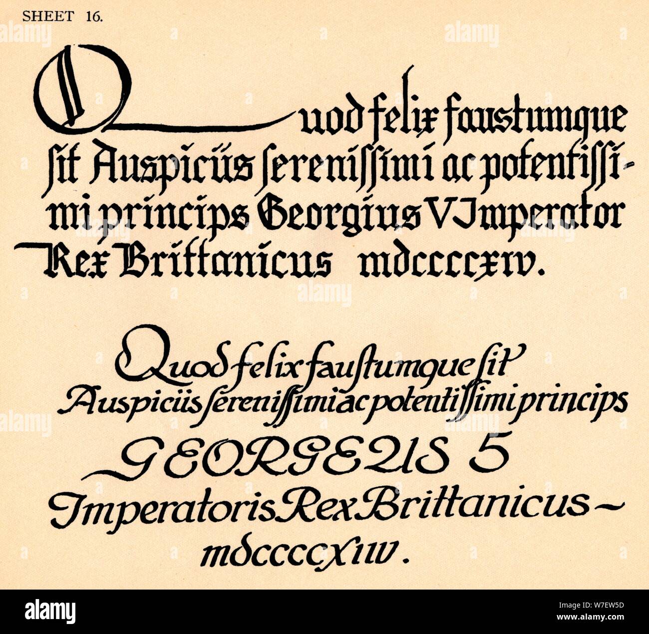 Planche 16, d'un portefeuille d'Alphabets, 1929. Banque D'Images