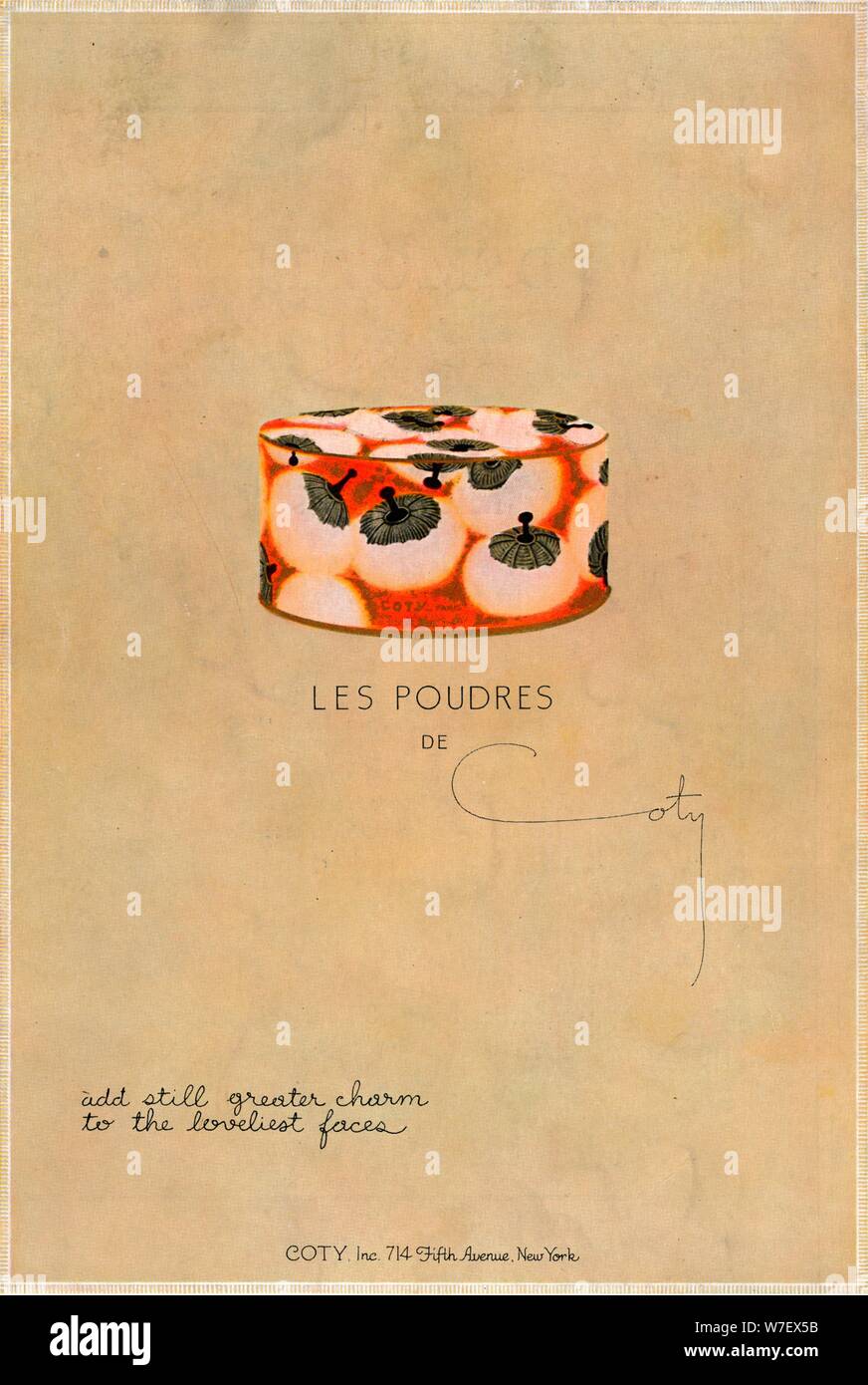 'Les Poudres de Coty', c1923, (1923). Artiste : Inconnu. Banque D'Images