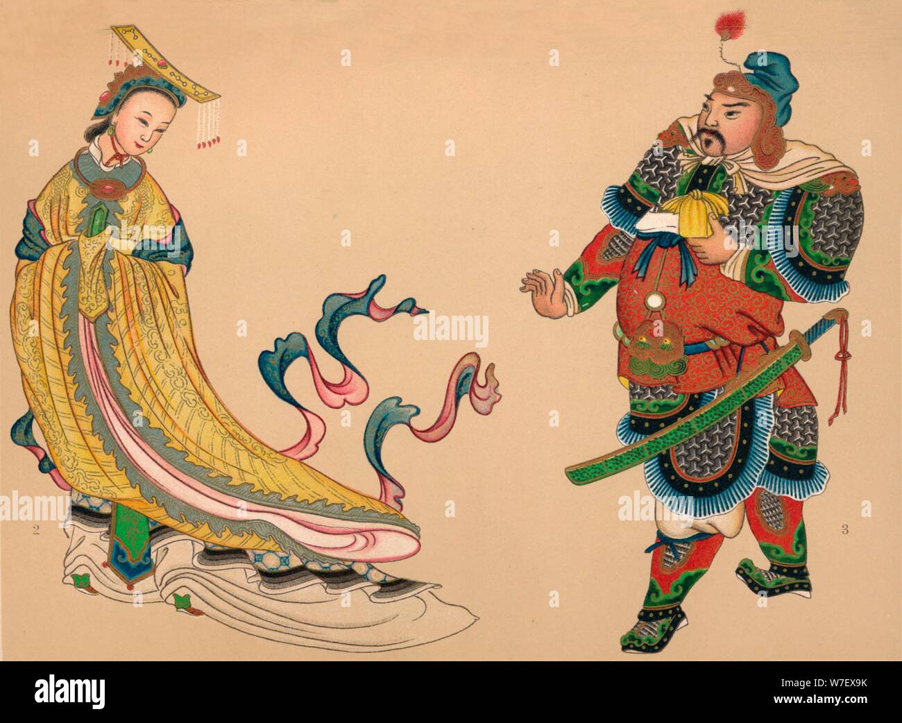 "Héros et héroïnes de l'histoire de la Chine", c1903, (1904). Artiste : Inconnu. Banque D'Images