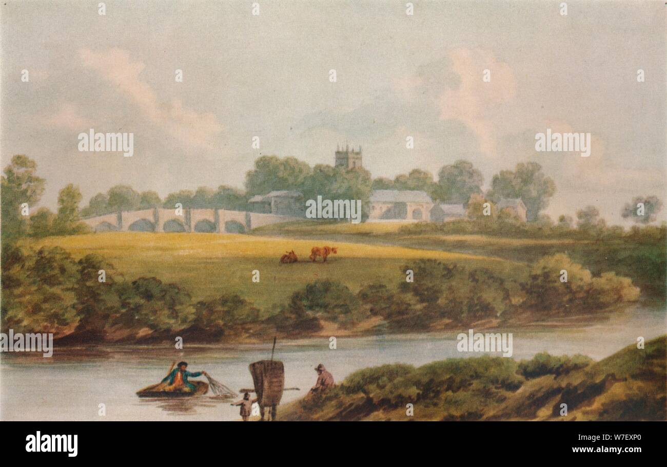 'Bangor Est-y-coed, Denbighshire', c1795. Artiste : John Warwick Smith. Banque D'Images