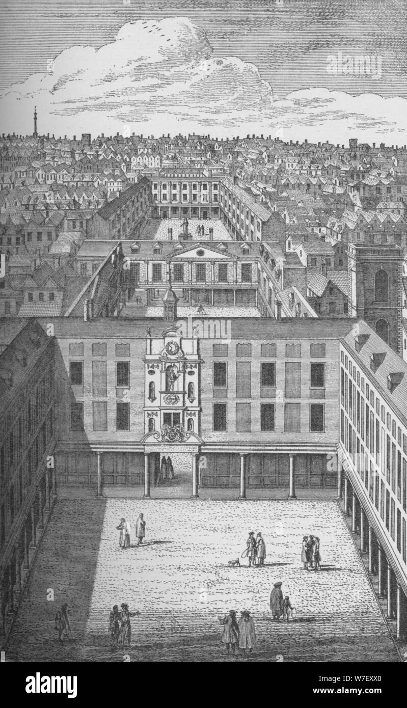 "L'ancien l'Hôpital St Thomas à Bermondsey, qui remplace le bâtiments monastiques en 1701, l'artiste : Inconnu. Banque D'Images