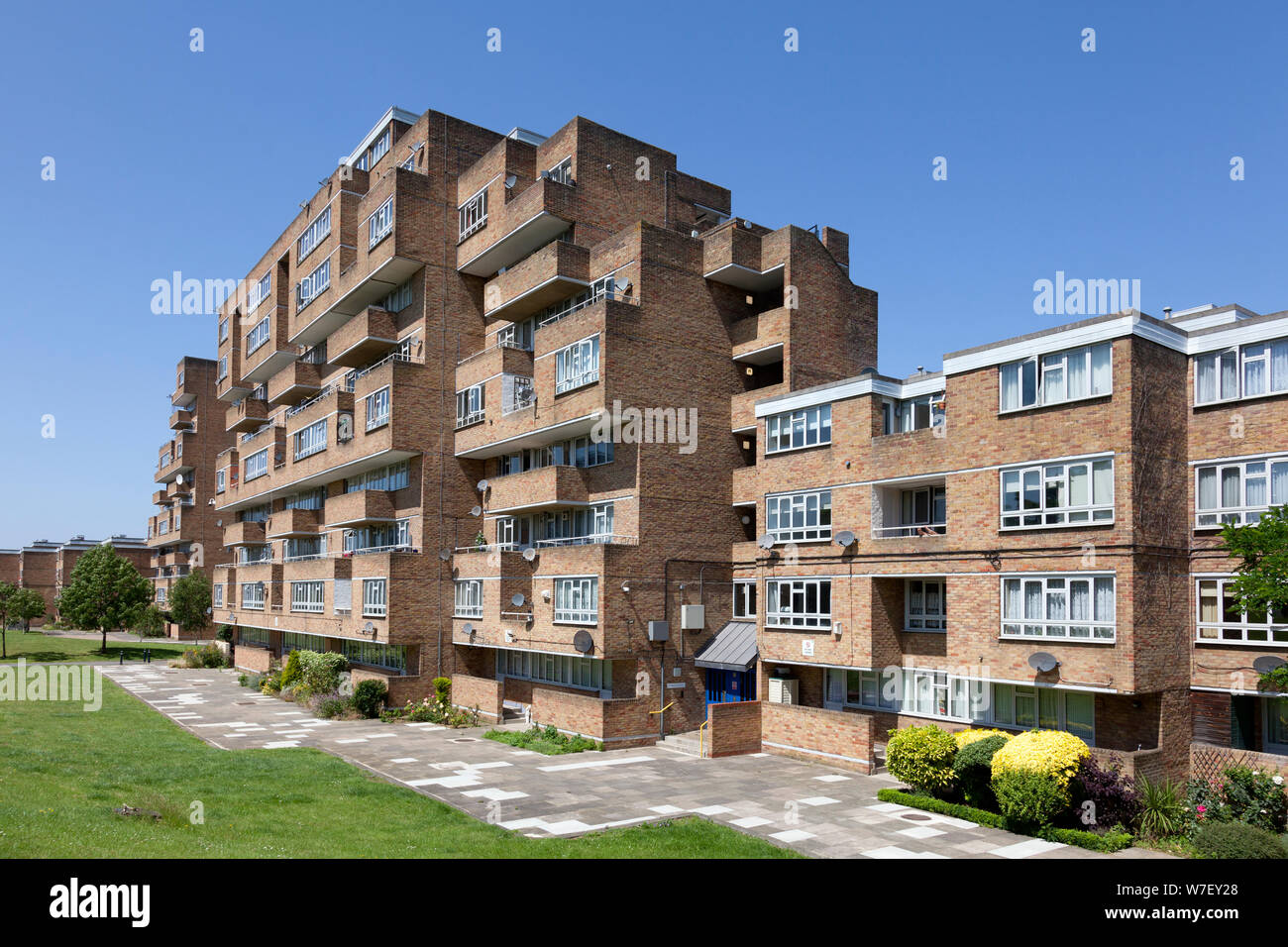 Dawson's Heights logement social estate, 76200, Londres Banque D'Images