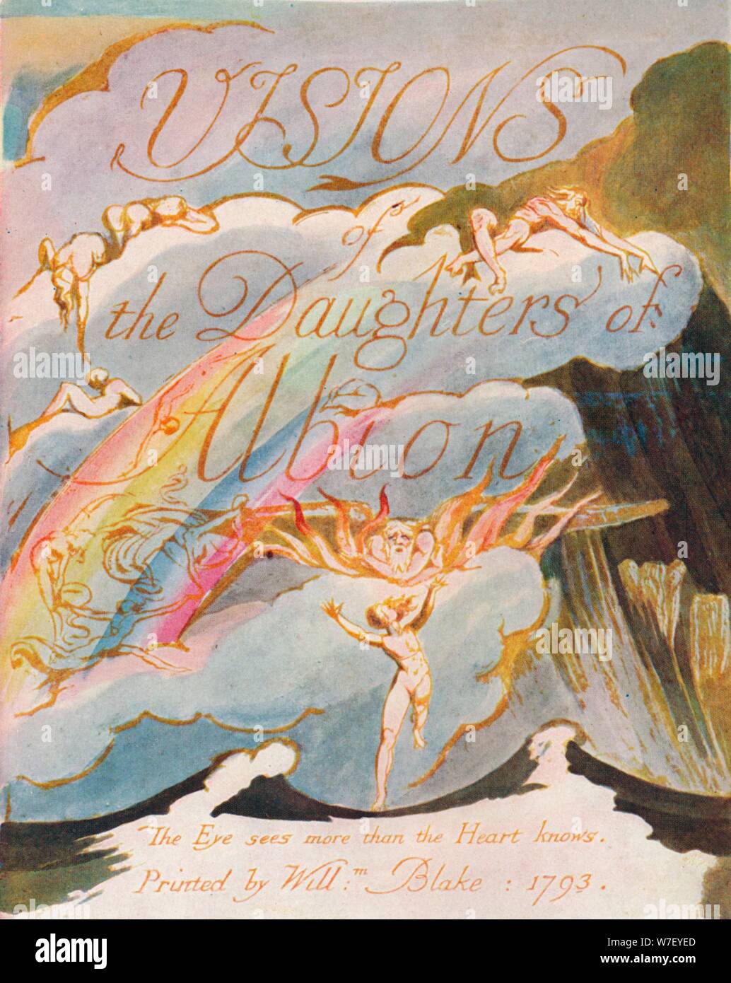 "Visions des filles d'Albion', 1793. Artiste : William Blake. Banque D'Images