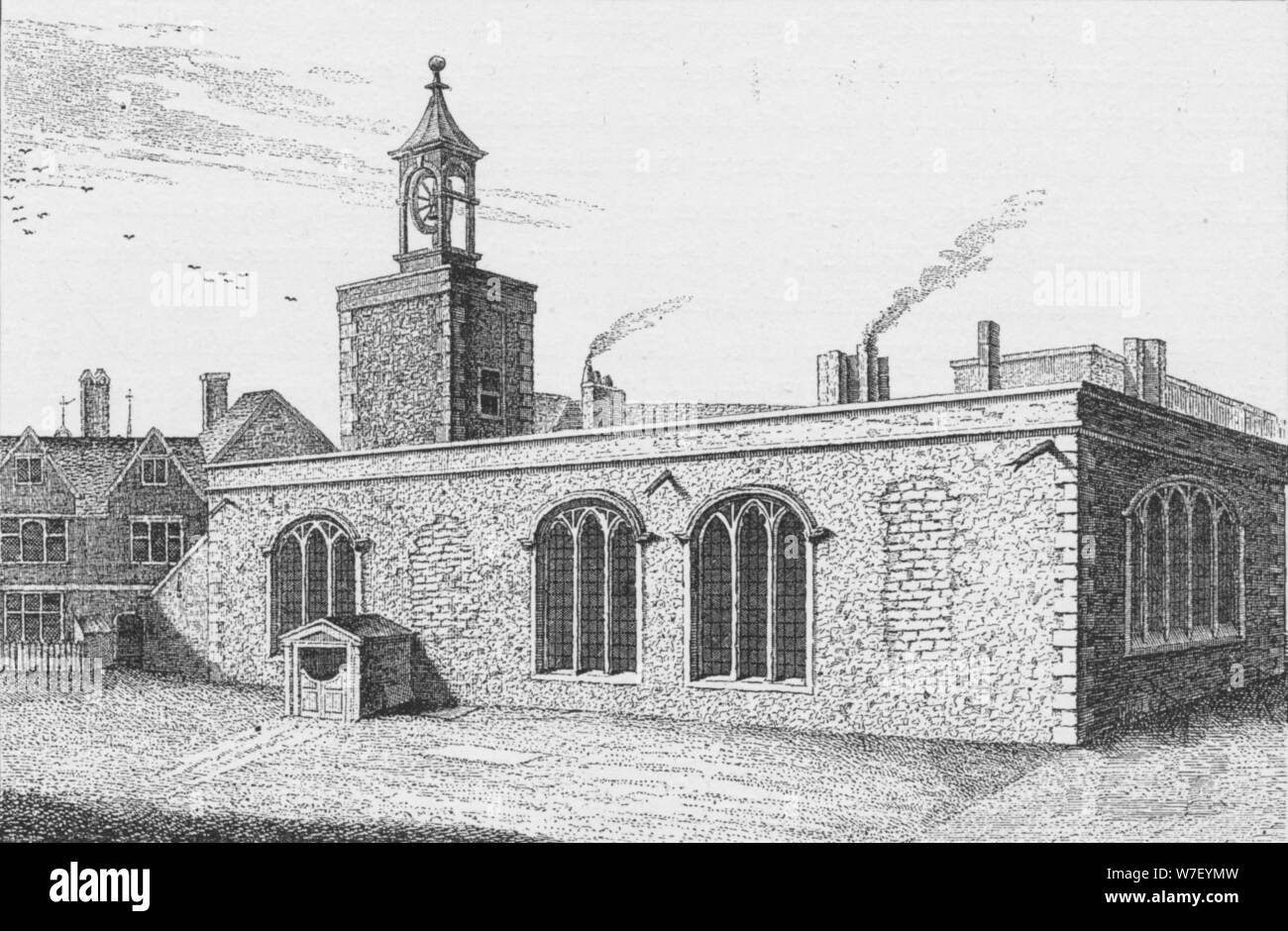 Chapelle Royale de St Peter ad Vincula, donnant sur Tower Green, Londres, c1737 (1904). Artiste : Inconnu. Banque D'Images