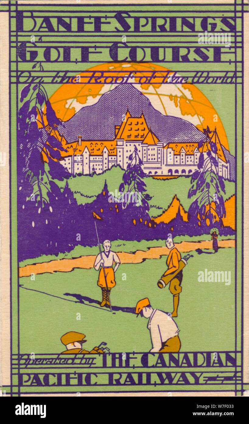 'Golf Banff Springs, tableau de bord', c1925. Artiste : Inconnu. Banque D'Images