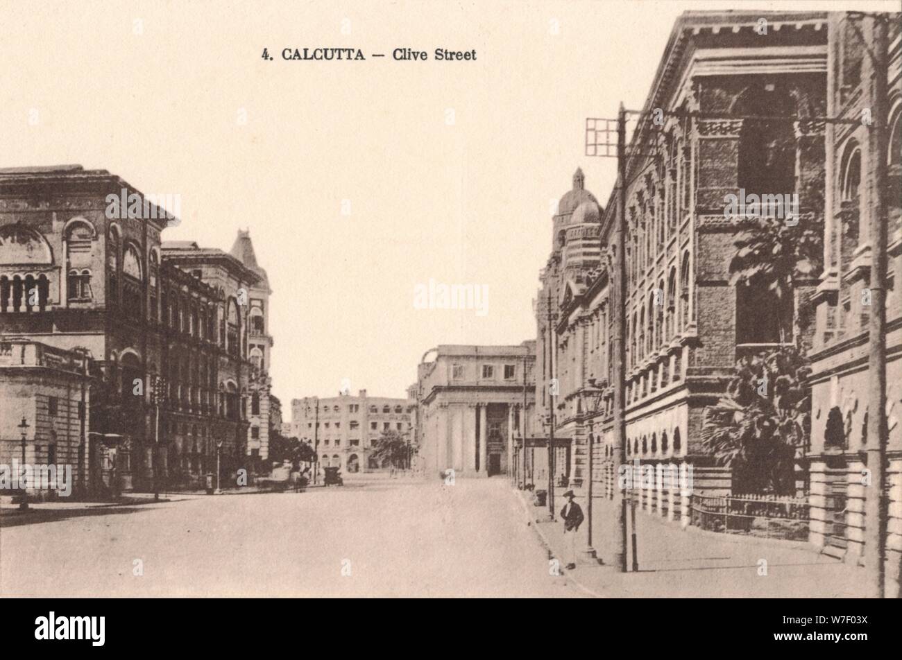 'Calcutta - Clive Street', c1900. Artiste : Inconnu. Banque D'Images