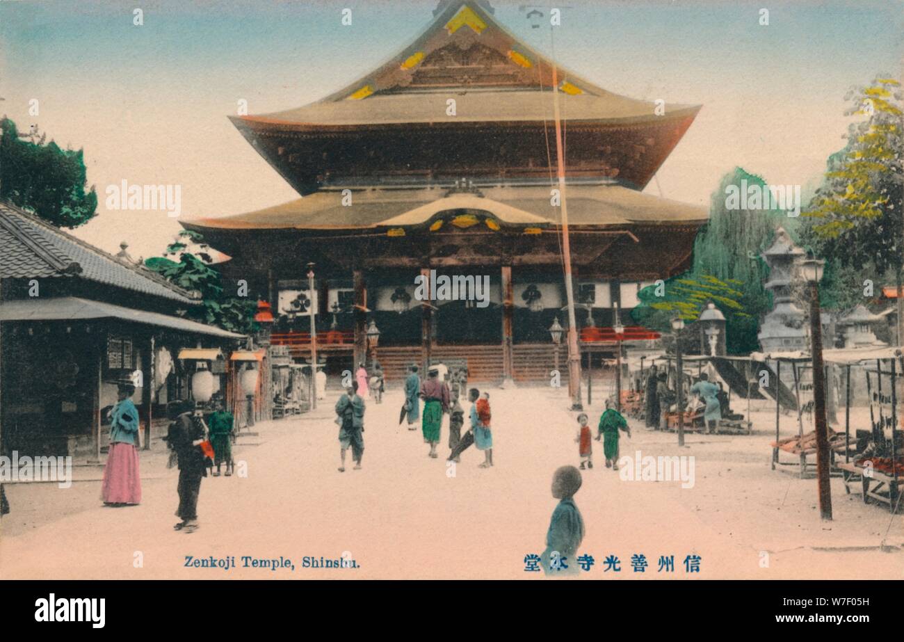 'Temple Zenkoji, Shinshu', c1900. Artiste : Inconnu. Banque D'Images
