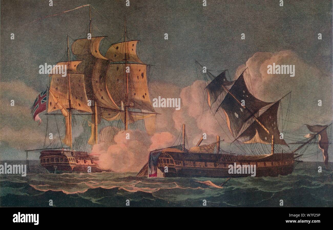 'Prise de la forte", c1800. Artiste : Thomas Whitcombe. Banque D'Images