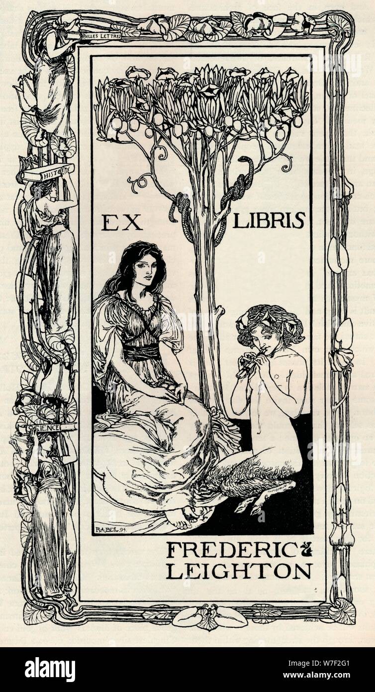 'Un', Ex-libris, 1894 (1894). Artiste : Robert Anning Bell. Banque D'Images