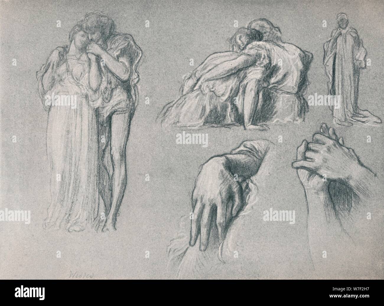 "Etudes pour Wedded', 1882, (1897). Artiste : Frederic Leighton. Banque D'Images