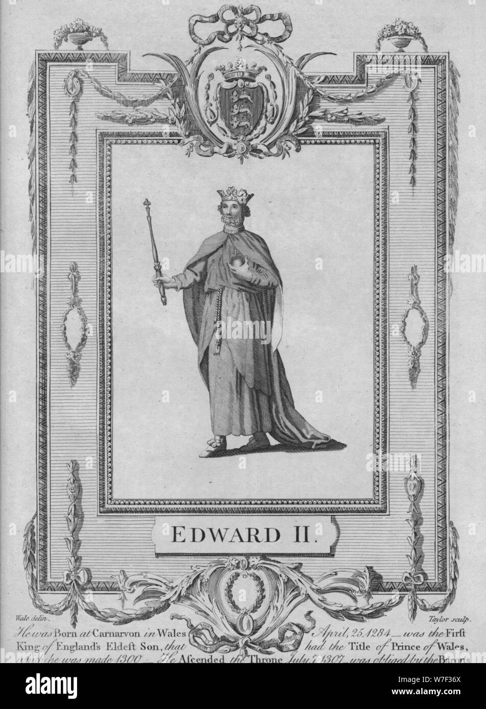 "Edward II", 1783. Artiste : Taylor. Banque D'Images