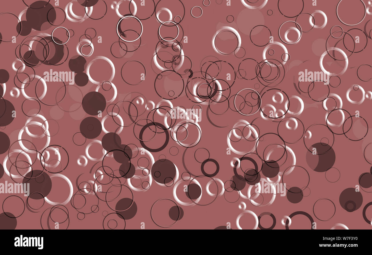 L'illustration. Résumé fond constitué de cercles brun et blanc avec différentes nuances sur un fond brun. Banque D'Images