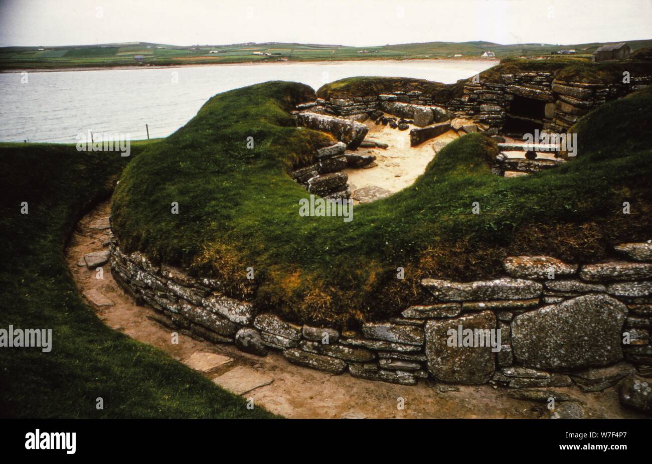Village néolithique de Skara Brae, Orkney, Scotland, 20e siècle. Artiste : Inconnu. Banque D'Images