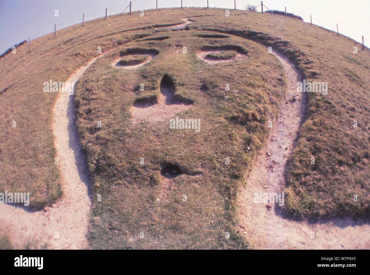 Géant de Cerne Abbas, Dorset, 20e siècle. Artiste : CM Dixon. Banque D'Images