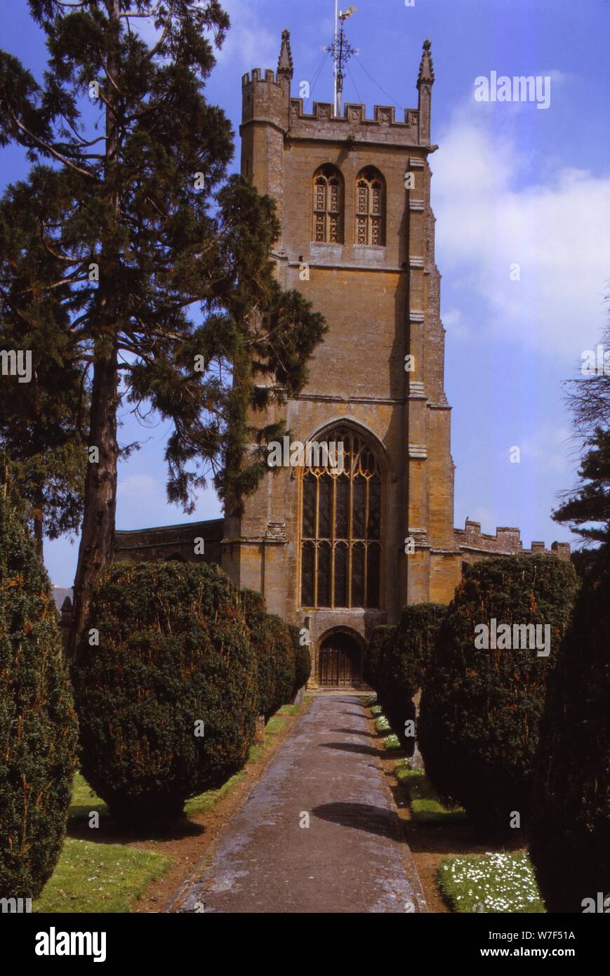 Église de Tous les Saints, Langport, Somerset, 20e siècle. Artiste : CM Dixon. Banque D'Images