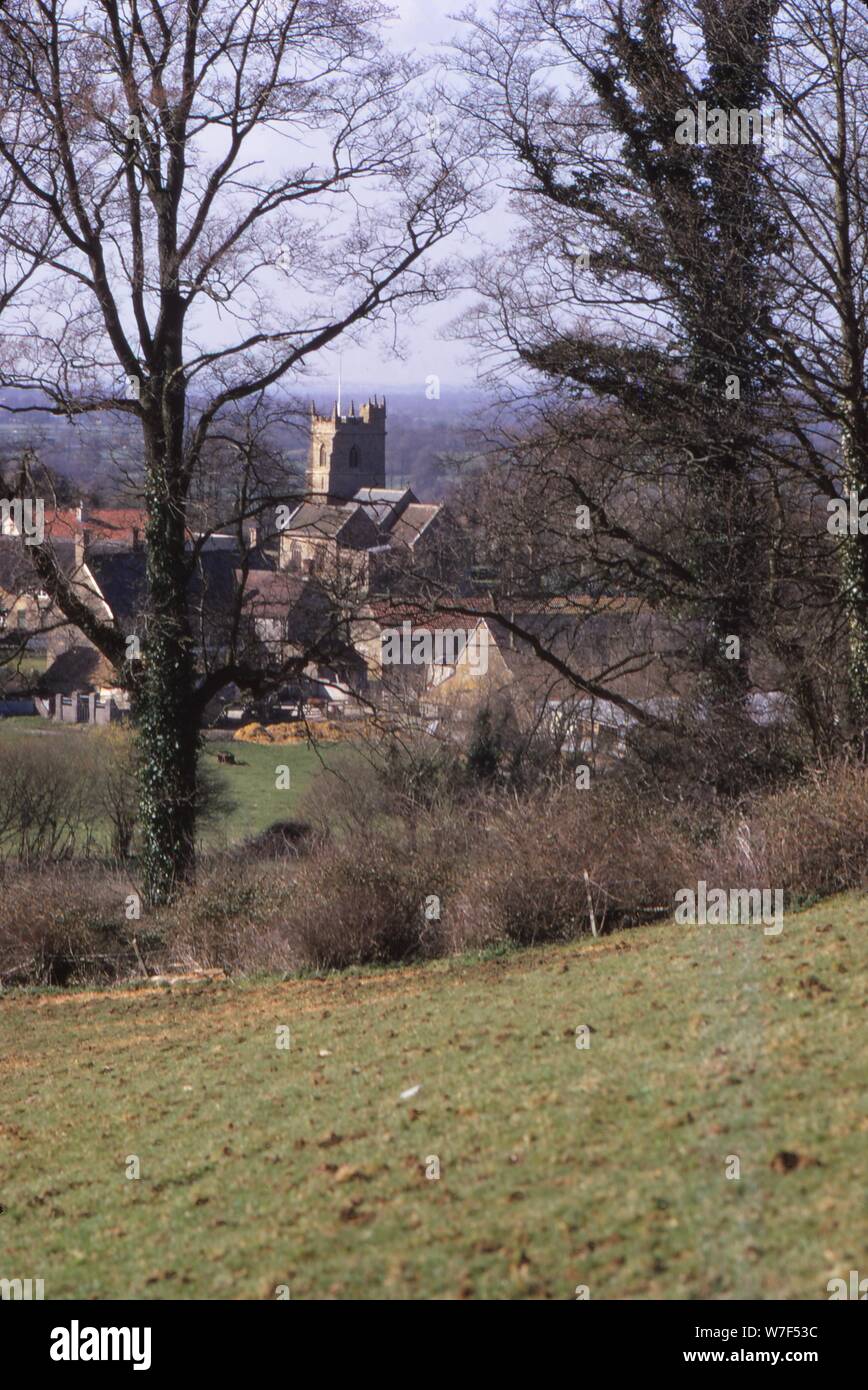 Somerset, South Cadbury, 20e siècle. Artiste : CM Dixon. Banque D'Images