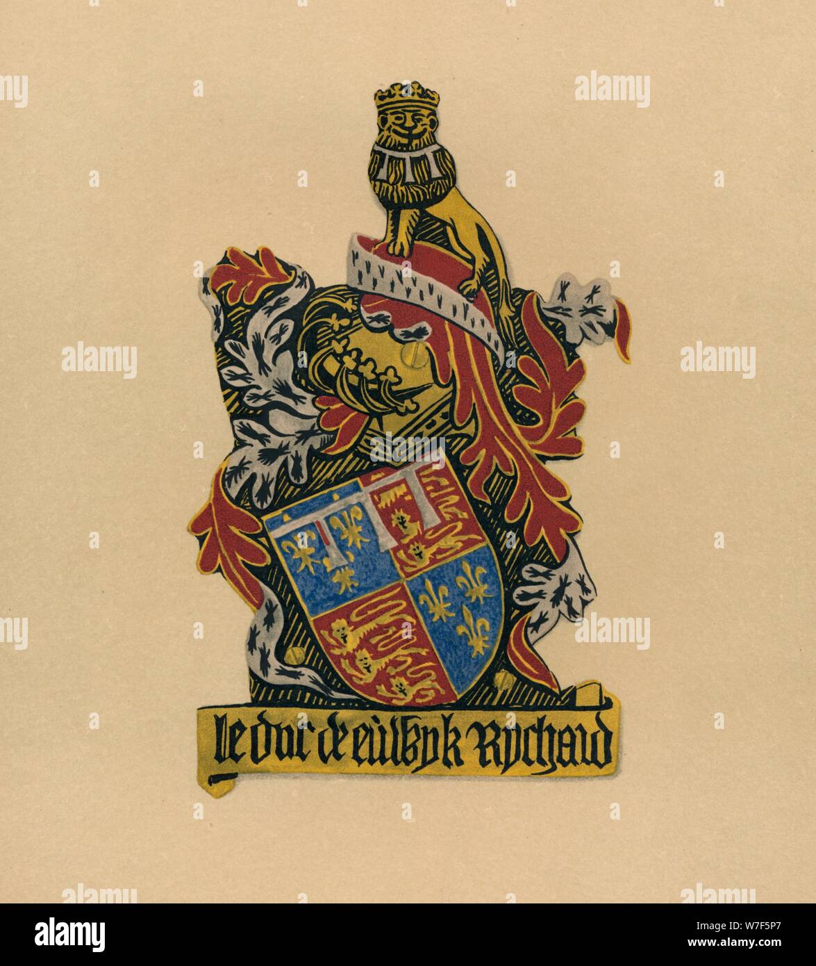 Plaque "LXXXIII - Sir Richard Plantagenêt, duc d'York, K.G. 1475-1483", 1872. Artiste : Inconnu. Banque D'Images