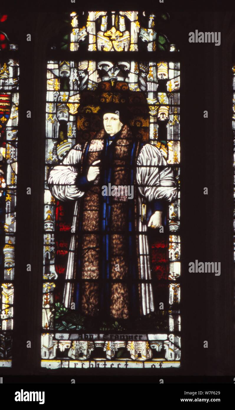 L'archevêque Thomas Cranmer (1489-1556), la Cathédrale de Canterbury, 20e siècle. Organisateur : CM Dixon. Banque D'Images