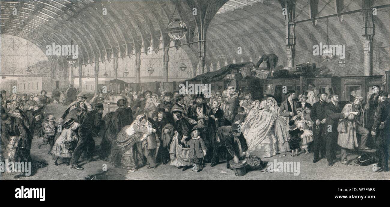 'La Gare', 1862, (1917). Artiste : William Powell Frith. Banque D'Images