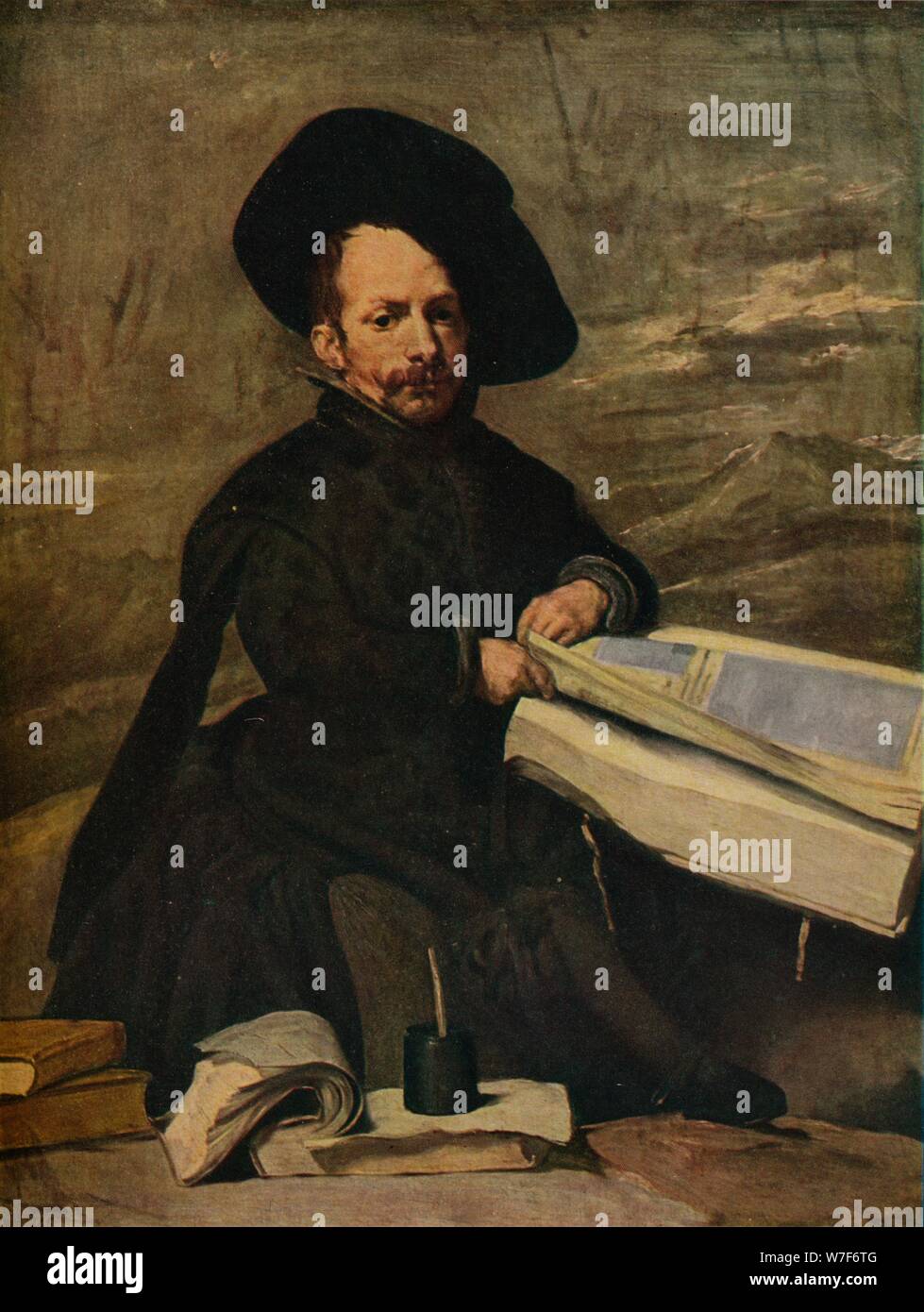 "Le Bouffon avec books', c1644 (1939). Artiste : Diego Velasquez. Banque D'Images