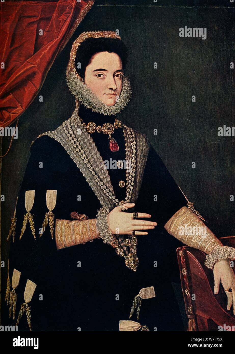 Autriche - 'Marie de l'Impératrice d'Allemagne, 1528-1603', 16ème siècle, (1910). Artiste : Juan Pantoja de la Cruz. Banque D'Images