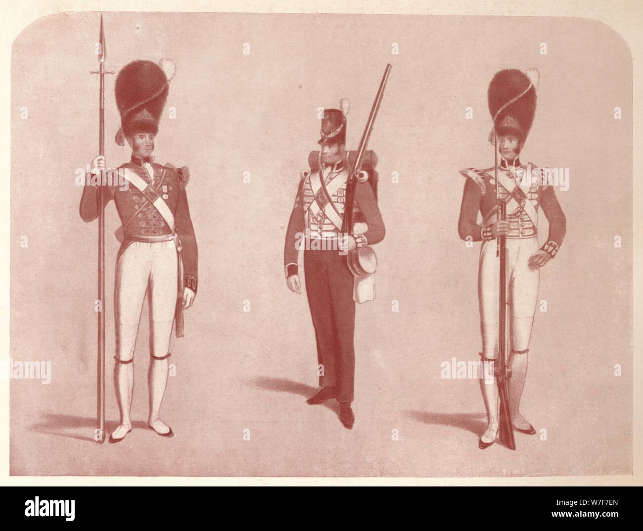 '1er Régiment de Grenadiers ou de gardiens en 1815", 1909. Artiste : Inconnu. Banque D'Images