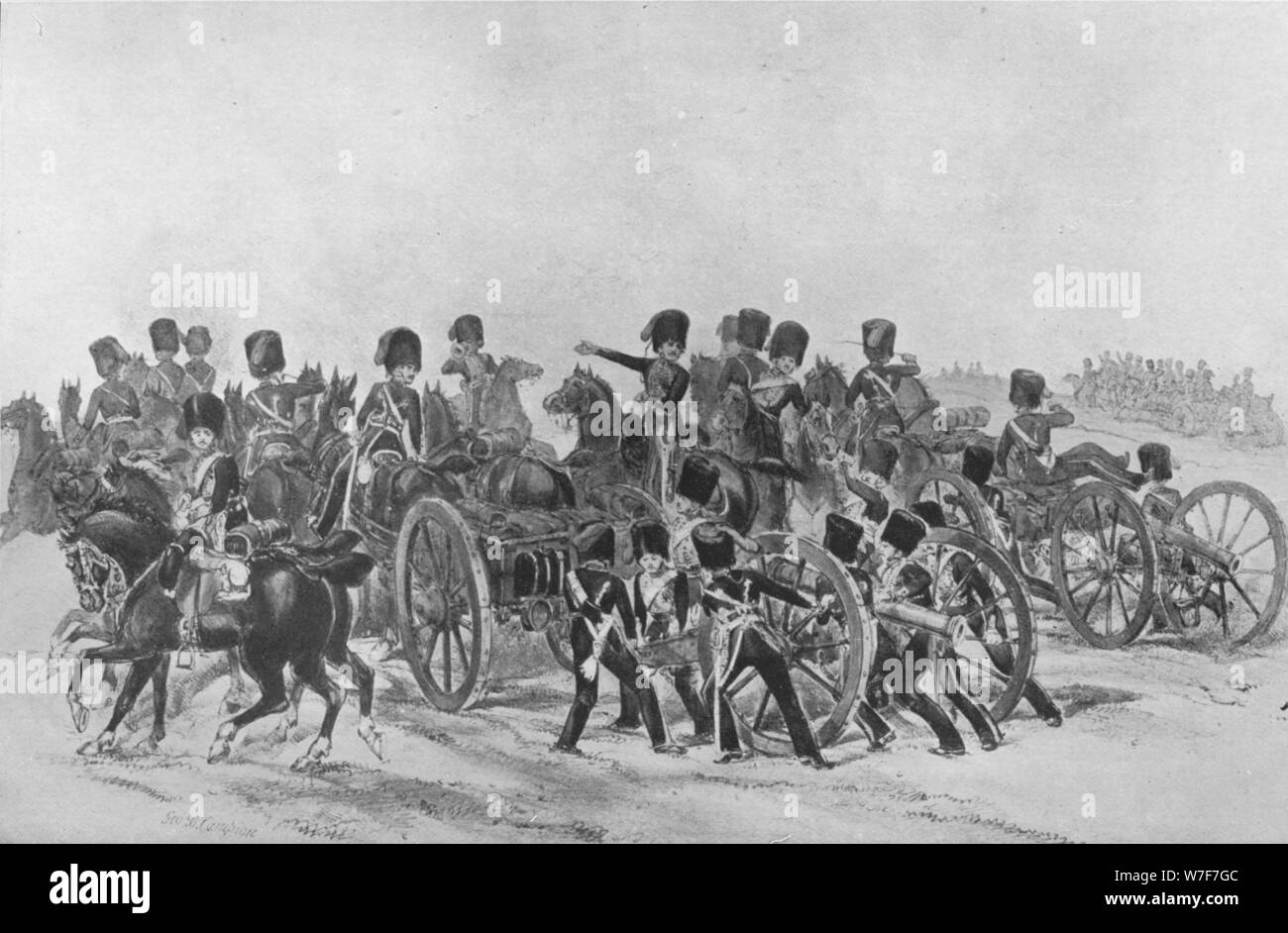 "Le Royal Horse Artillery', 1846 (1909). Artiste : Inconnu. Banque D'Images