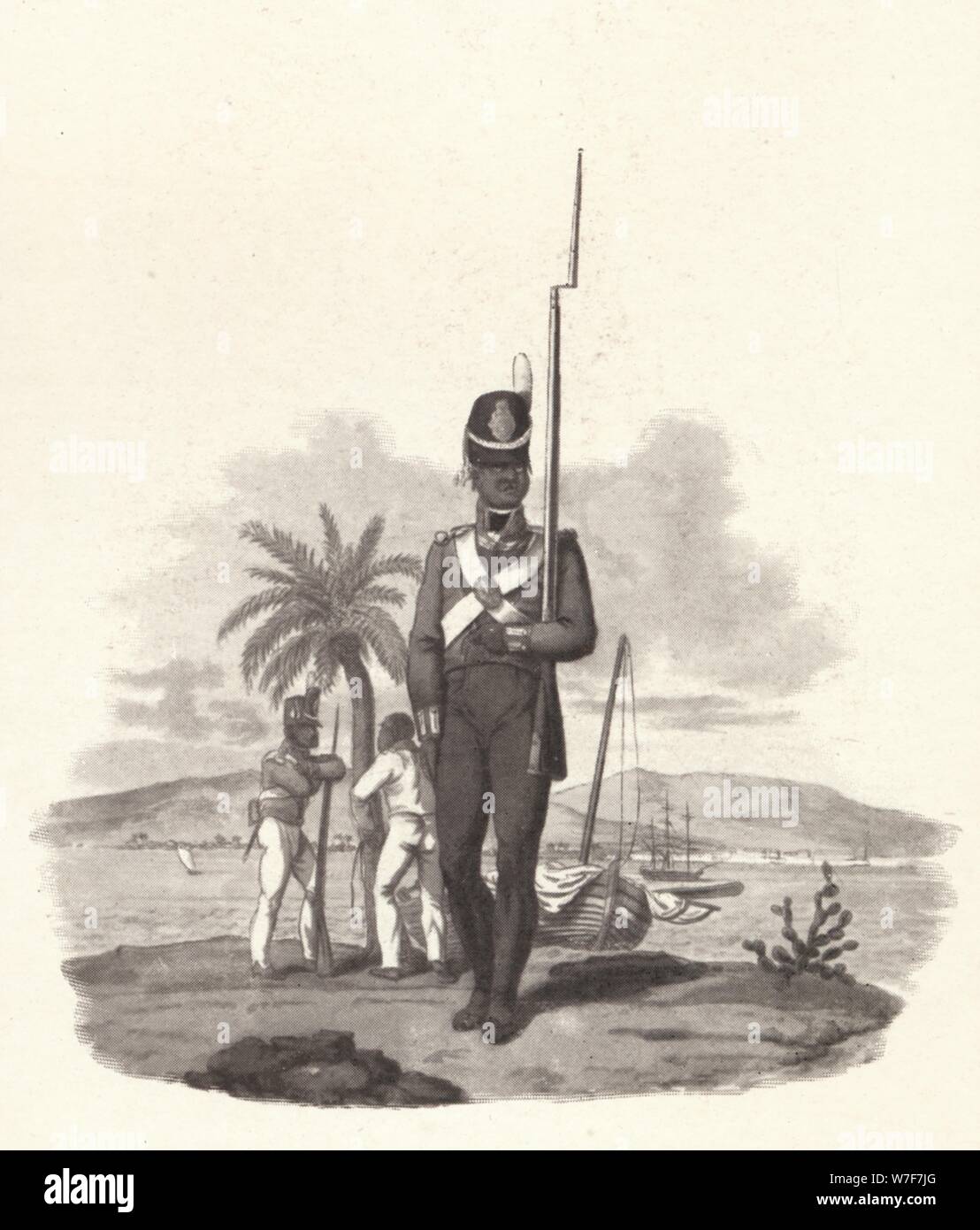 'Une salle du 5e Régiment de l'ouest de l'inde', c1812 (1909). Artiste : Joseph Constantin Stadler. Banque D'Images