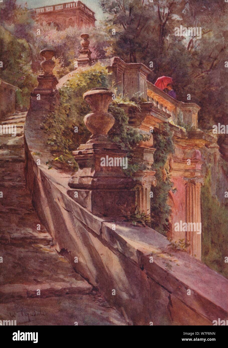 'La Scallea Delle Sfinge, Villa D'Este', c1900 (1913). Artiste : Walter Frederick Roofe Tyndale. Banque D'Images