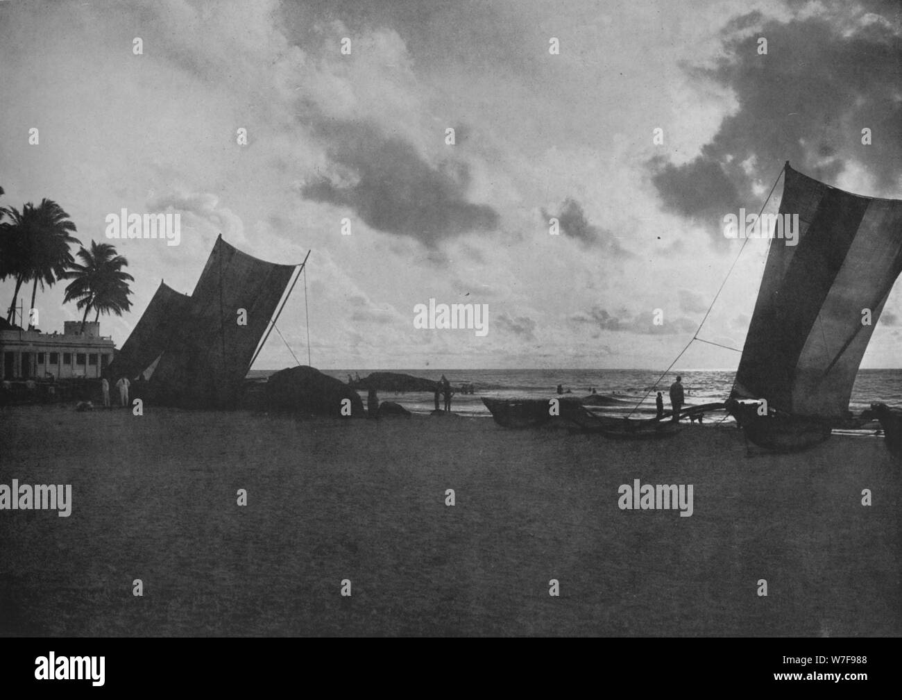 'Sunset, Mount Lavinia Mer', c1890, (1910). Artiste : Alfred William Amandus Plaque. Banque D'Images