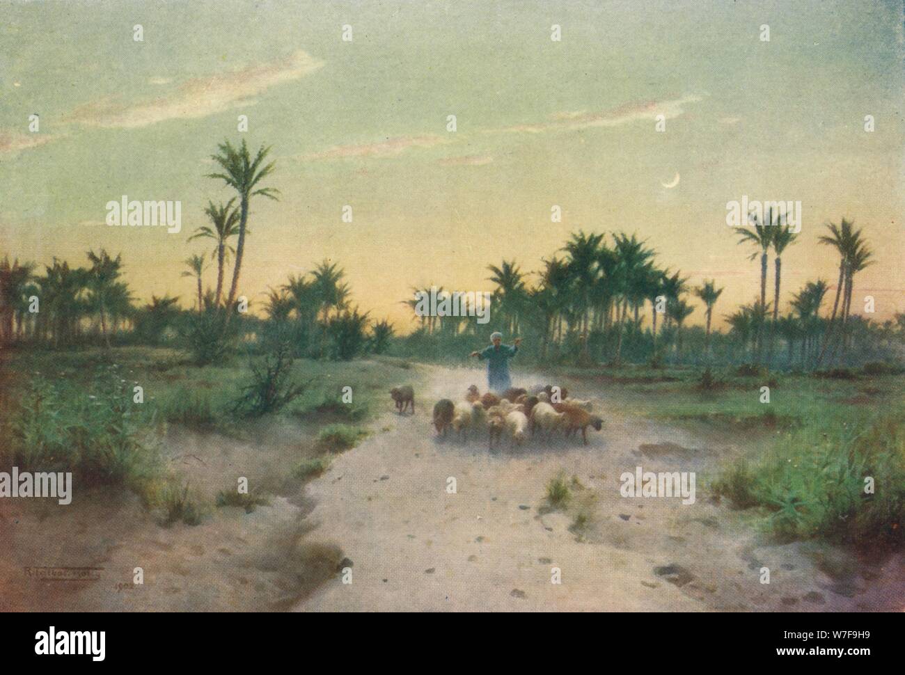 "Dans le pays de Gosen - Soir', c1880, (1904). Artiste : Robert George Talbot Kelly. Banque D'Images