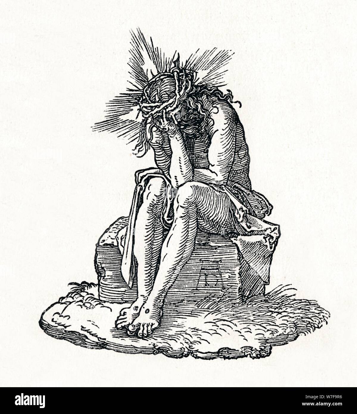 'L'Homme des Douleurs. Page de titre de petite Passion.', c1511, (1906). Artiste : Albrecht durer. Banque D'Images