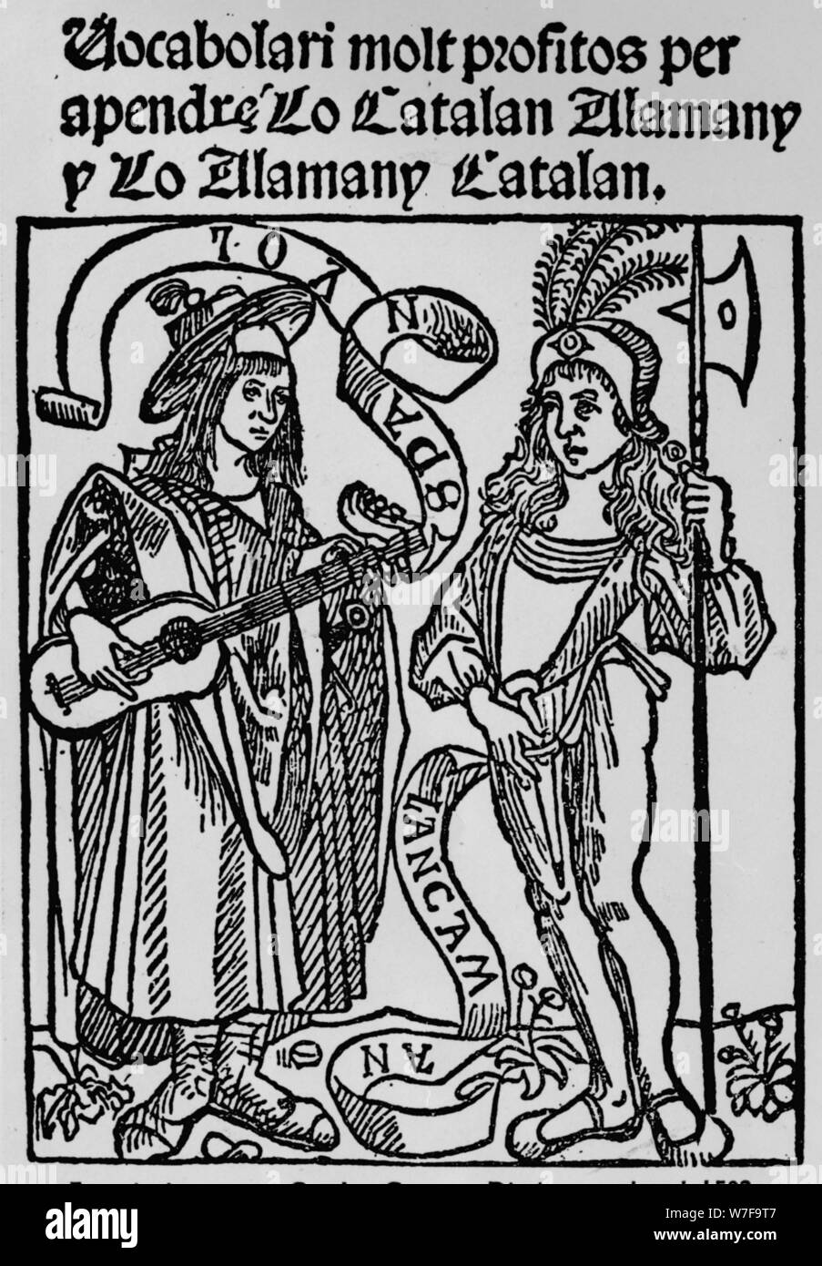 À un Catalan-German "frontispice du dictionnaire 1502', (1934). Artiste : Inconnu. Banque D'Images