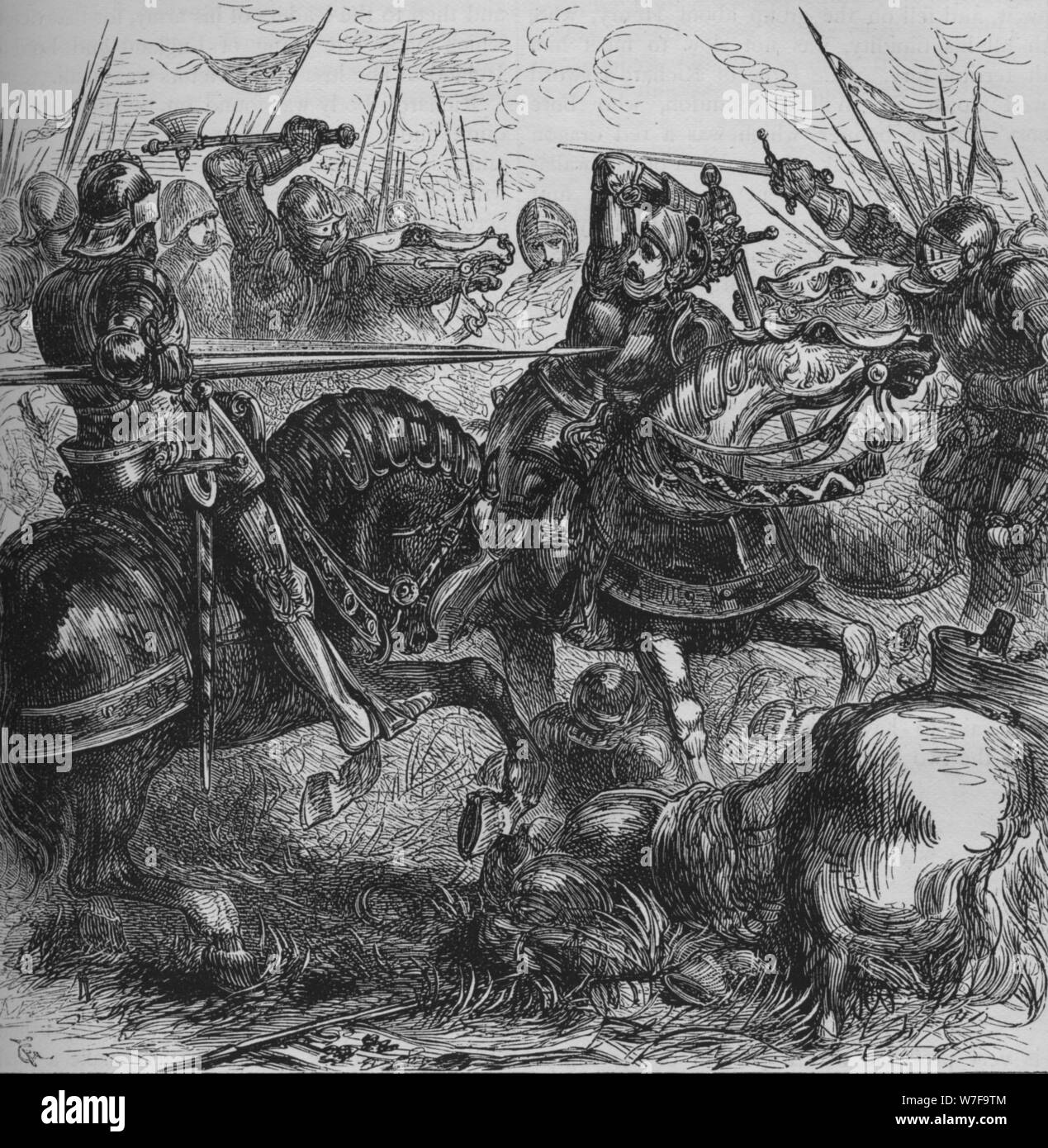 'Richard III au Bosworth', 22 août 1485, (c1880). Artiste : Inconnu. Banque D'Images