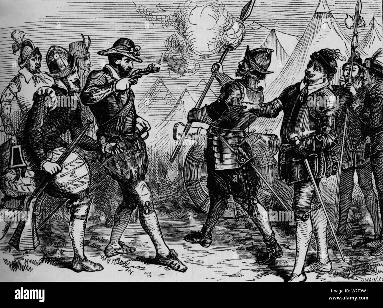 'Un incident dans le siège de Leith', 1548-1560, (c1880). Artiste : Inconnu. Banque D'Images