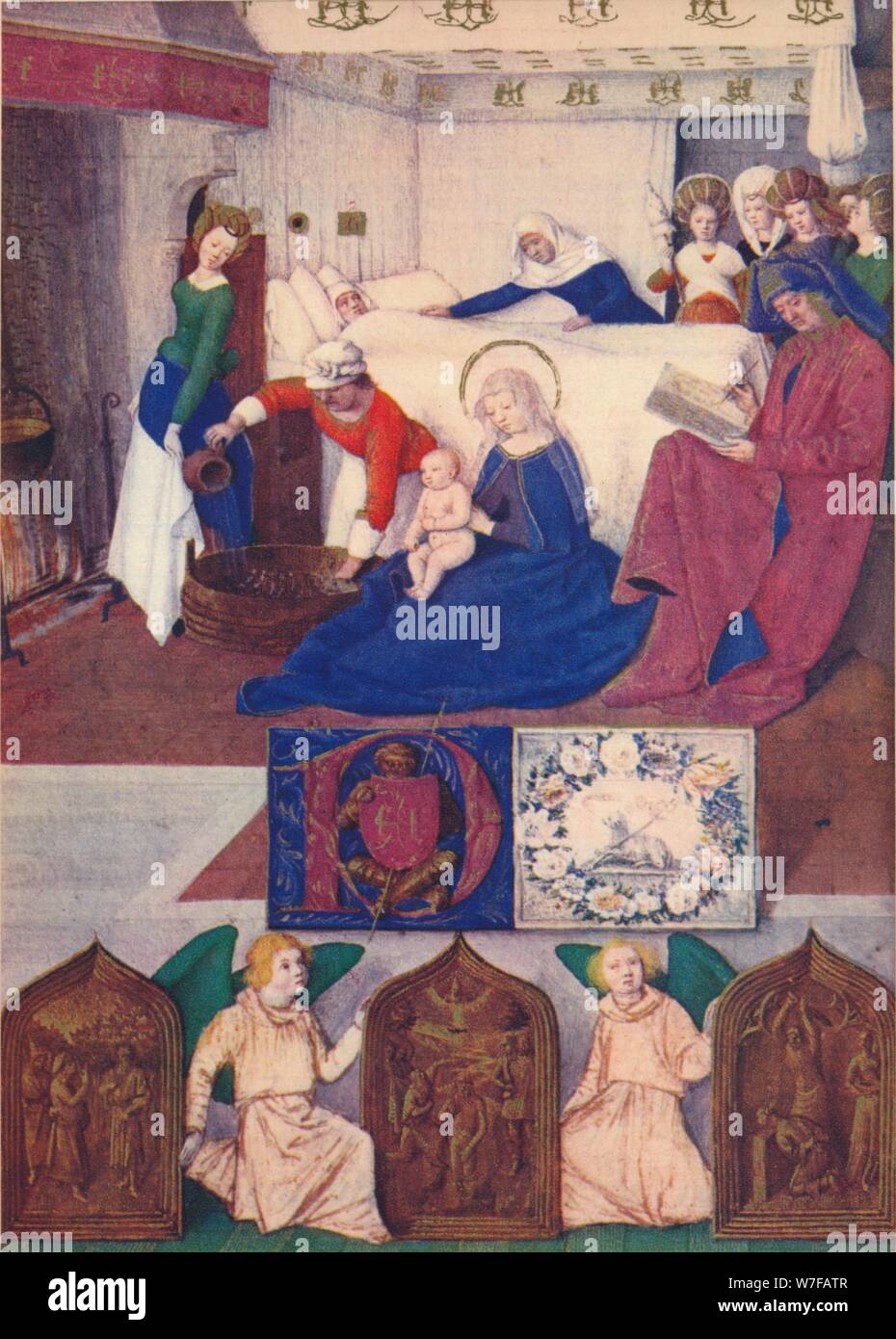 "La naissance de Saint Jean le Baptiste", c1455, (1939). Artiste : Jean Fouquet. Banque D'Images