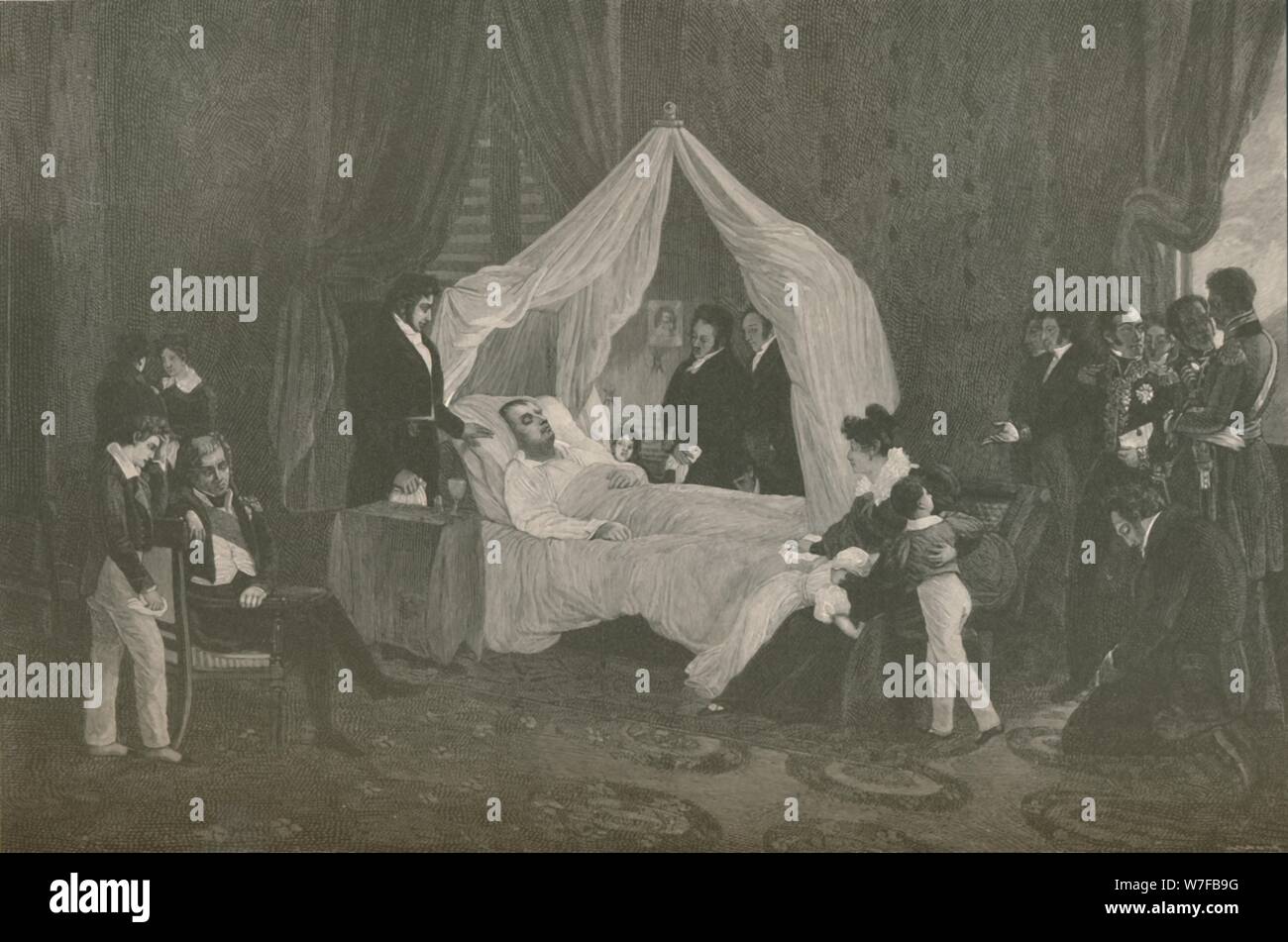 'La mort de Napoléon I", 1821, (1896). Artiste : Henry Wolf. Banque D'Images
