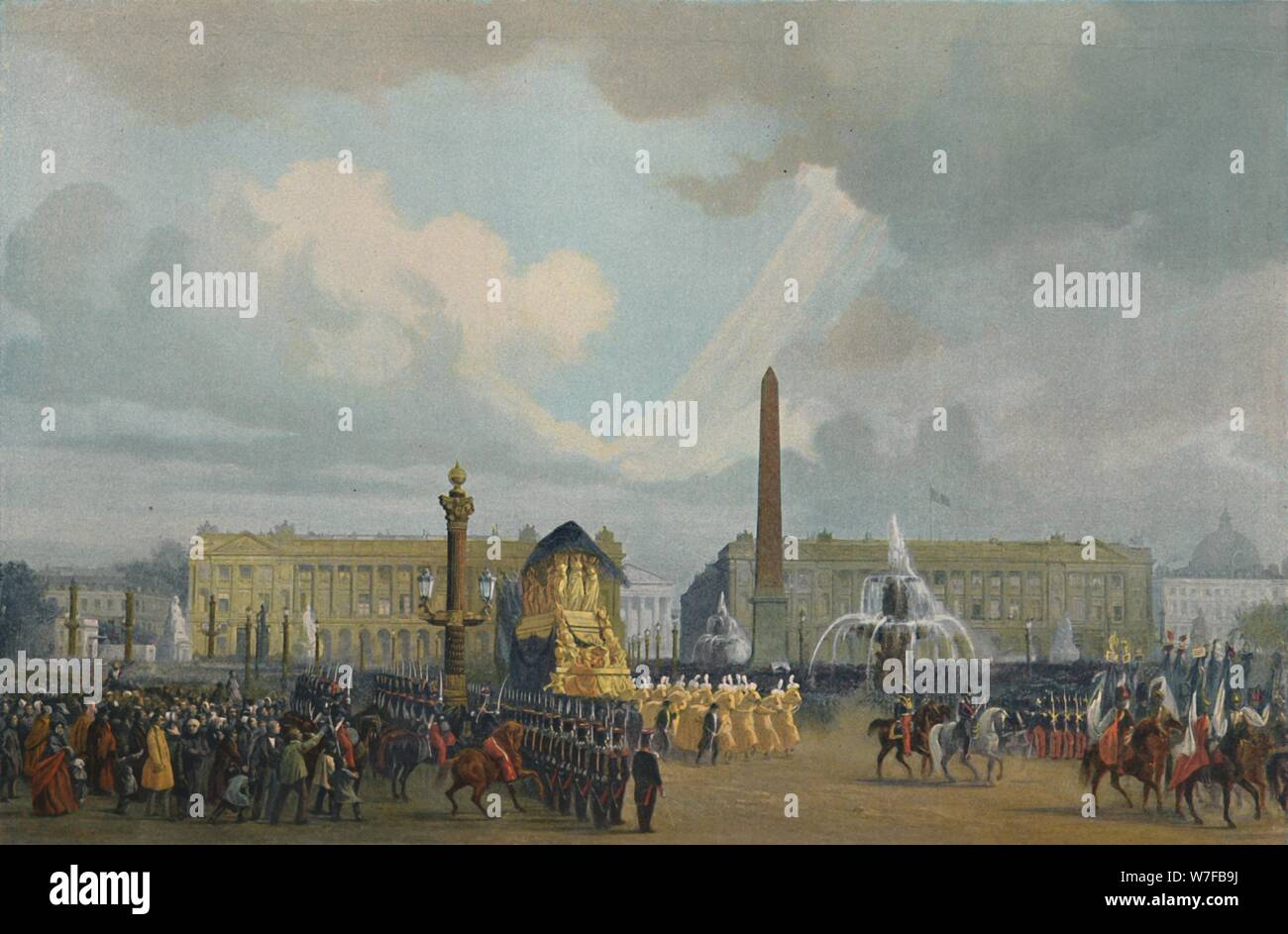 Le cortège funéraire "de Napoléon à la place de la Concorde, le 15 décembre 1840', (1896). Artiste : Inconnu. Banque D'Images
