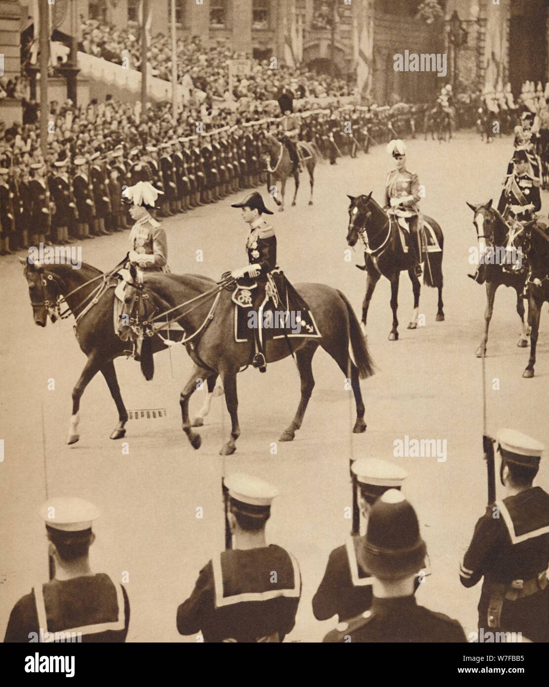 "Le personnel du roi Aides-De-Camp', 12 mai 1937. Artiste : Inconnu. Banque D'Images