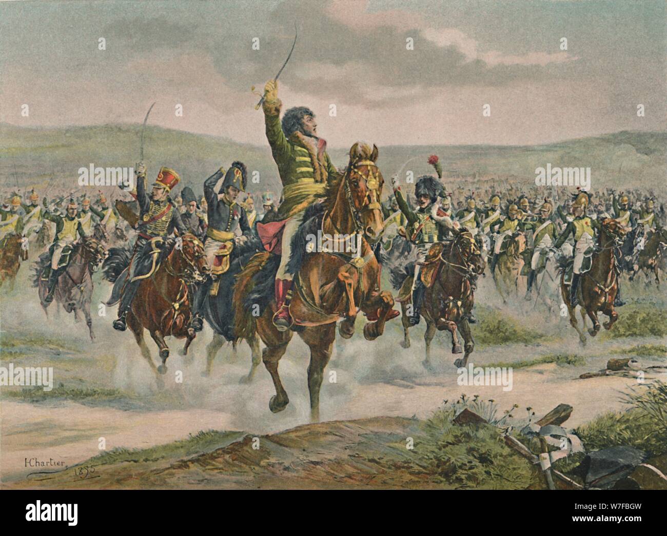 'Murat menant la cavalerie à Iéna', 14 octobre 1806, (1896). Artiste : Inconnu. Banque D'Images