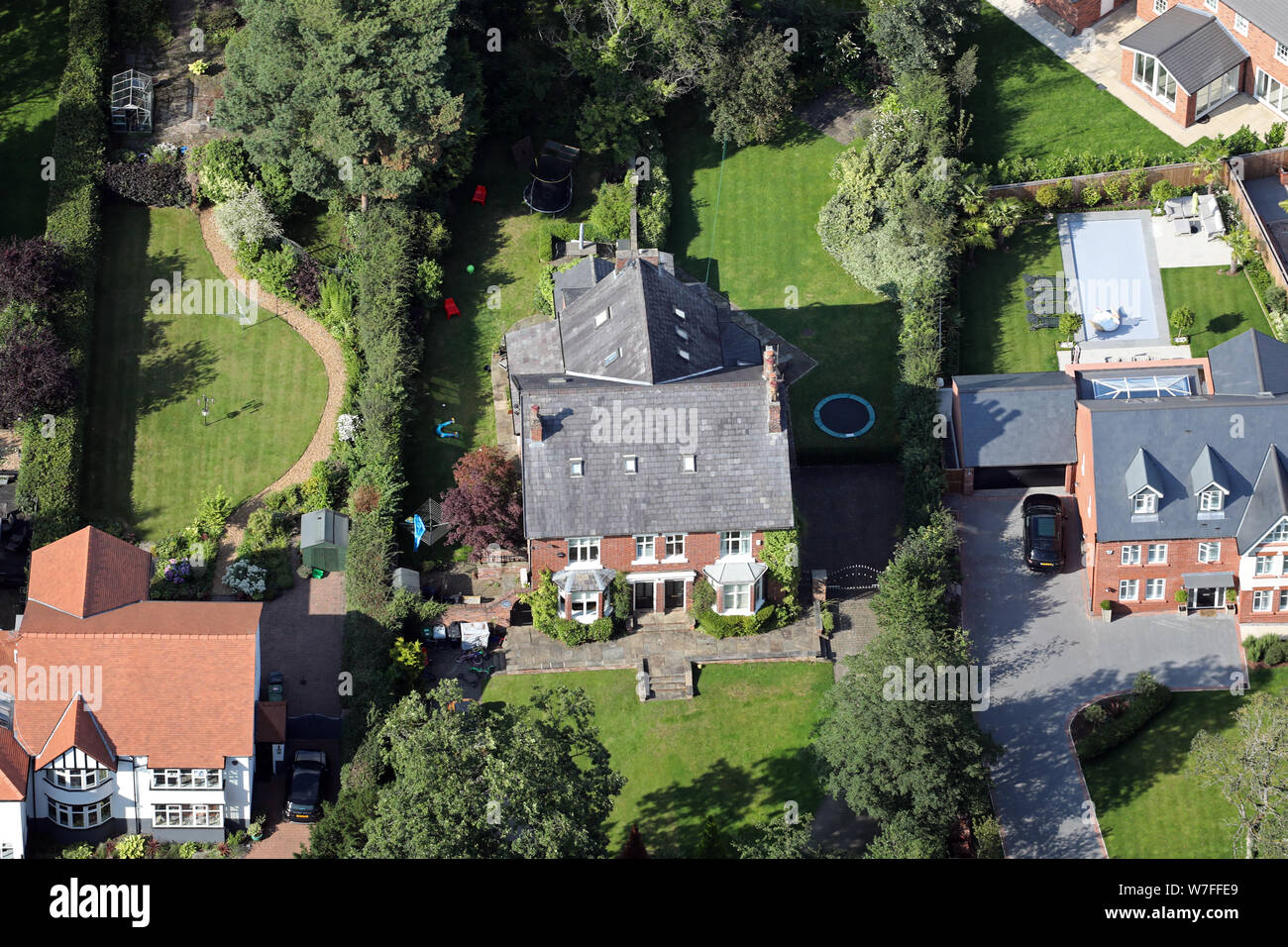 Vue aérienne de Alan Turing's house en Wilmslow, Cheshire, Royaume-Uni Banque D'Images