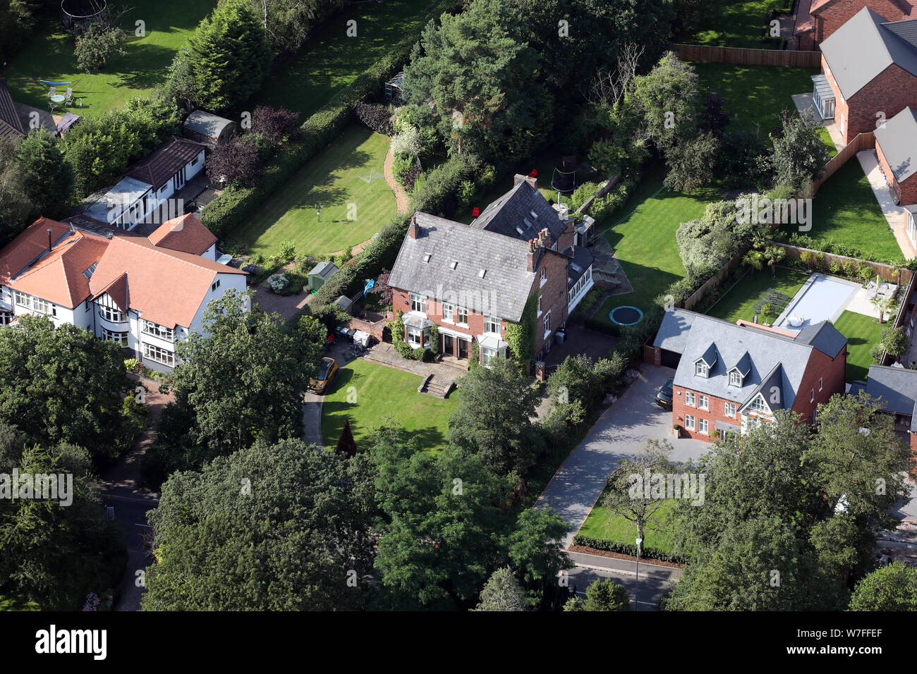 Vue aérienne de Alan Turing's house en Wilmslow, Cheshire, Royaume-Uni Banque D'Images