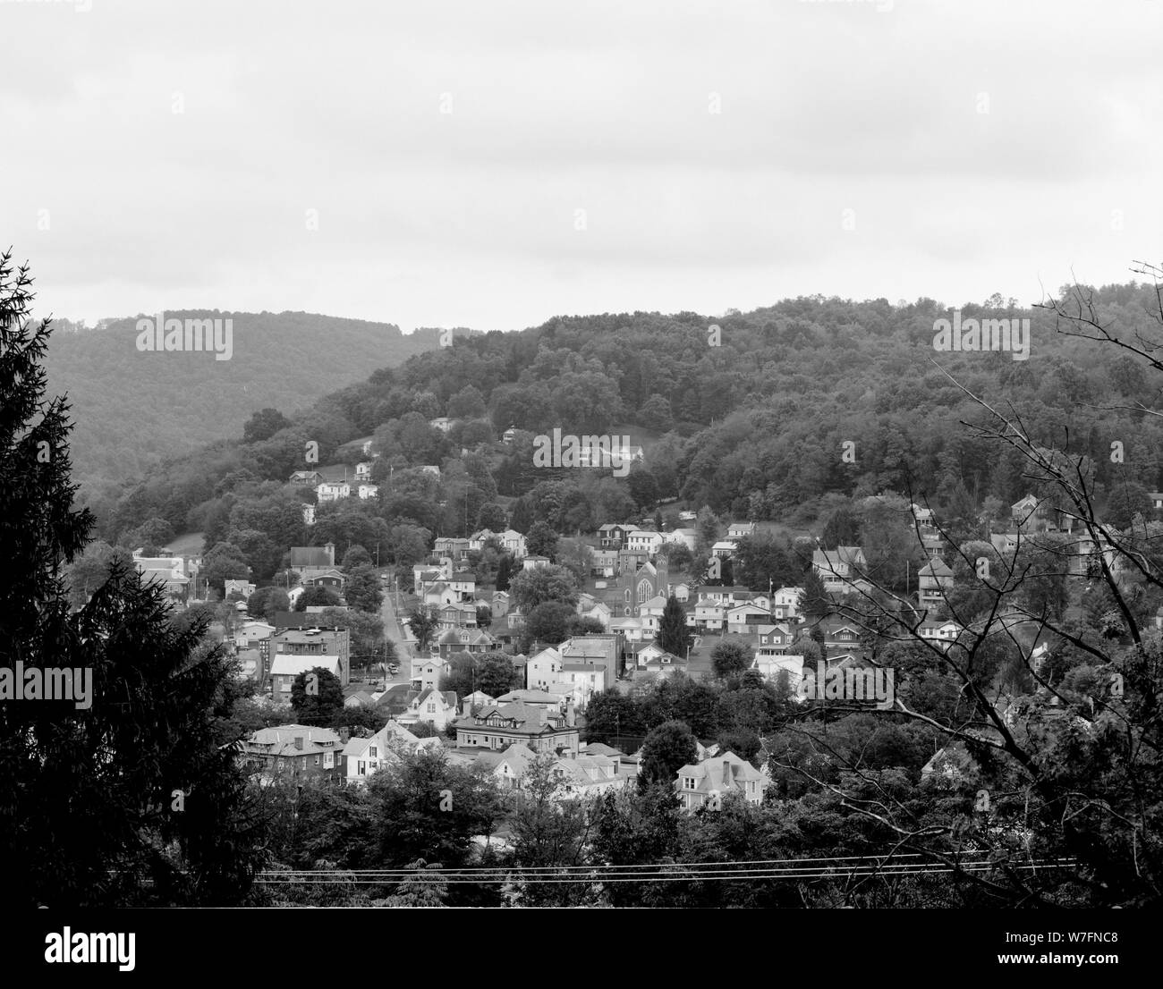 Vue aérienne de Grafton, West Virginia Banque D'Images