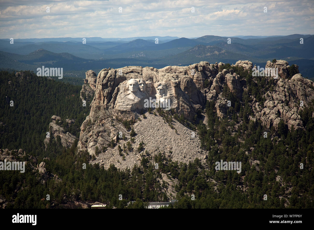Vue aérienne du Mont Rushmore, dans le Dakota du Sud Banque D'Images